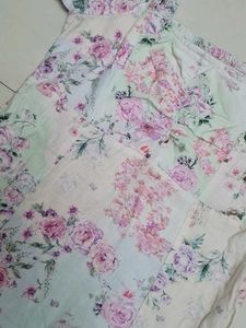 Floral Puff Sleeve Square Neck Dress