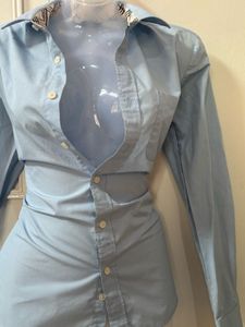 Light Blue Button-Up Shirt