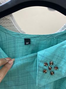 Stylish Teal Kurti with pants
