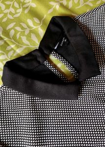 Dorothy Perkins Black And Ivory Spot Dress