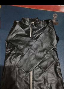 Black Faux Leather Moto Jacket