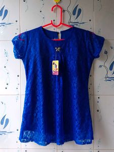 Royal Blue Lace Top