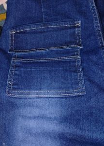 Dark Blue Wide leg Denim Jeans