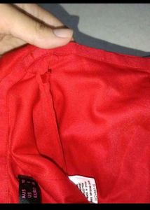 Red y2k Off-Shoulder Top