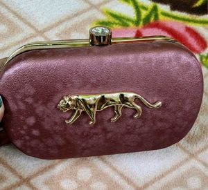 Tiger Embellished Clutch