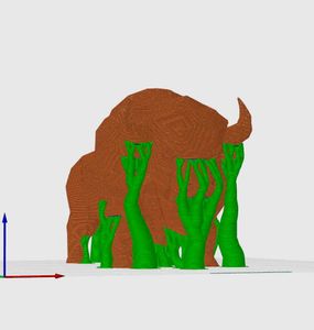3D Printed Low Poly Bison