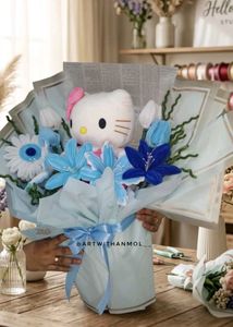 Hello Kitty Plush Flower Bouquet 💐🐱✨