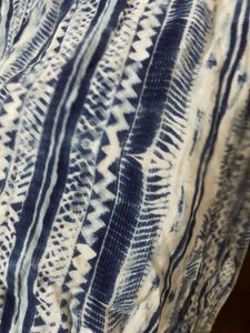 Blue &amp; White Printed Sleeveless Top