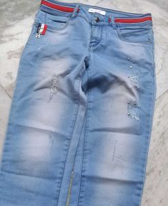 Light Blue Distressed Jeans