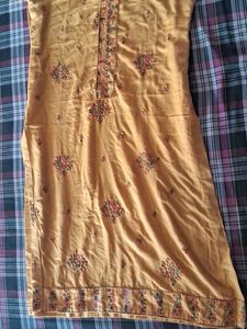 Yellow Embroidered Kurta