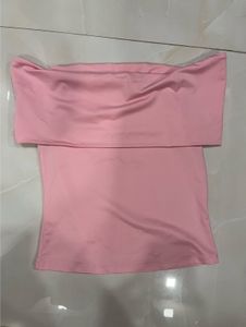 Pink Off-Shoulder Tube Top