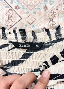 Zebra Print Peplum Top🐼