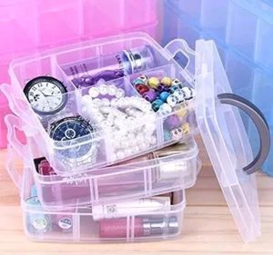 3 Layers 18 Grid Plastic Storage Box