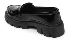 Chunky Sole Black Loafers