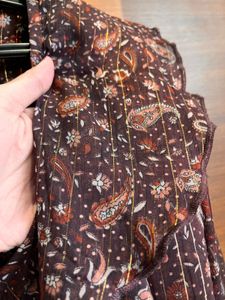 Boho Print Ruffle Bell Sleeve Top