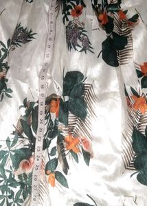 White Floral Skirt .Stiched Length 34