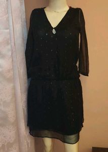Chic Black Sheer Dress