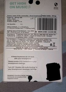 Ambrane Type-C Wired Earphones