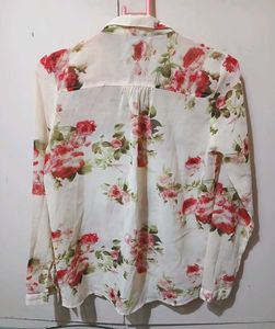 Floral Shirt Semi Sheer