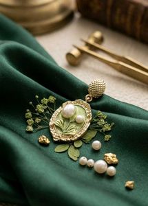 Elegant Vintage Floral Pearl Earrings
