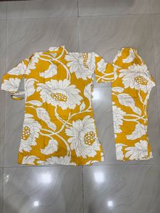 Floral Print Kurta with Pant Set