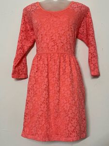 Pintresty Coral Lace Dress