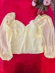 Yellow Blouson Top