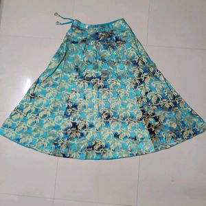 Ivory Silk Anarkali with Brocade Skirt