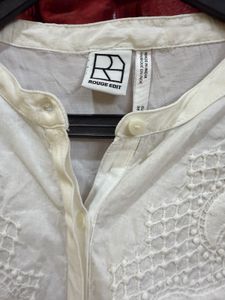 Elegant White Embroidered Top
