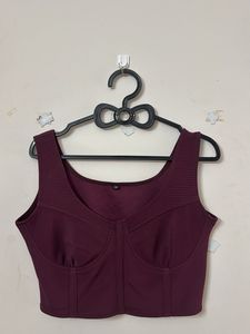 Stylish Burgundy Crop Top