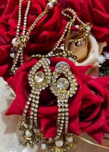 Bridal Floral Earrings with Pearls