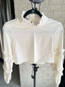 Ruffle Trim Crop Top