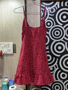 Polka Dot Red Tie Dress