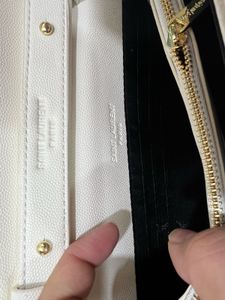 Ysl White Chevron Chain Bag