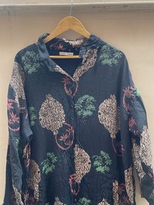 Unique Printed Collared Shirt Dress