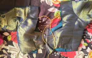 Teal Blue Sari Blouse