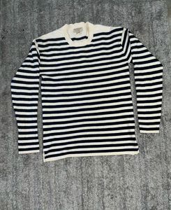 Unisex Burberry Striped Wool Long-Sleeve Sweater