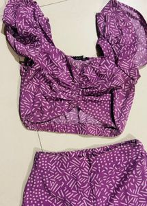 Purple Print Co-ord Set