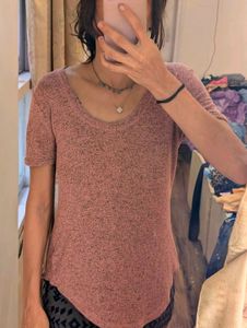 Cozy Pink Knit Top
