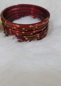 Set of 20 Red &amp; Gold Bangles