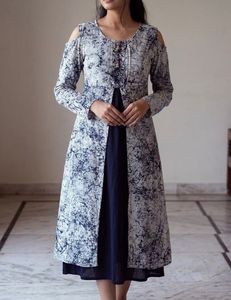 Bohemian cold shoulder long Top