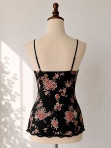Floral Lace Trim Cami Slip