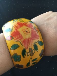 Price drop!!  Two handpainted wooden bangles