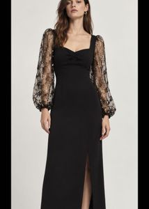 Elegant Black Midi Dress
