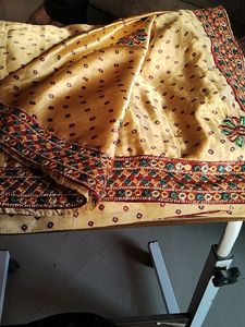 Designer Embroidery Satin Silk Saree