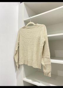 H&amp;M Beige Knitted Pullover