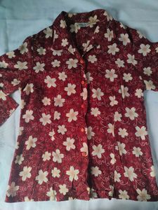 Floral Print Button-Up Shirt