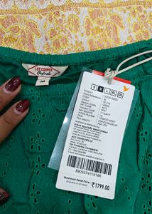 lee cooper Green Dress with Eyelet Detail
