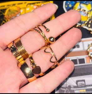 Boho Gold Ring Set