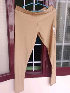 New gold shimmer Leggings with Tag